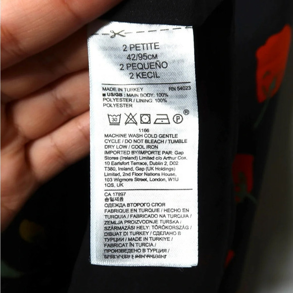 Banana Republic Black California Poppy Floral Print High Neck Midi Dress - Picture 8 of 9